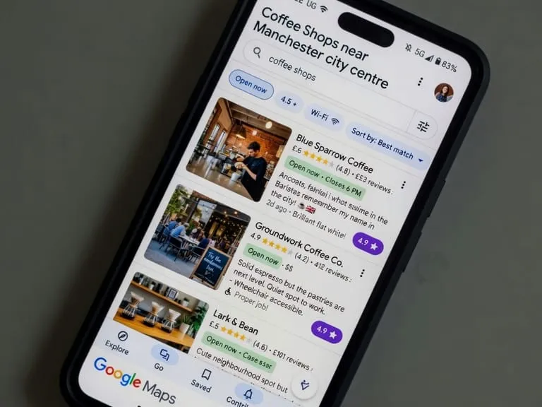 Mobile Reviews for Coffee Shops