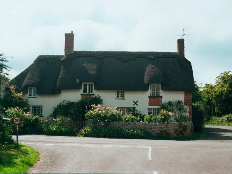 Cottage with thatched roof